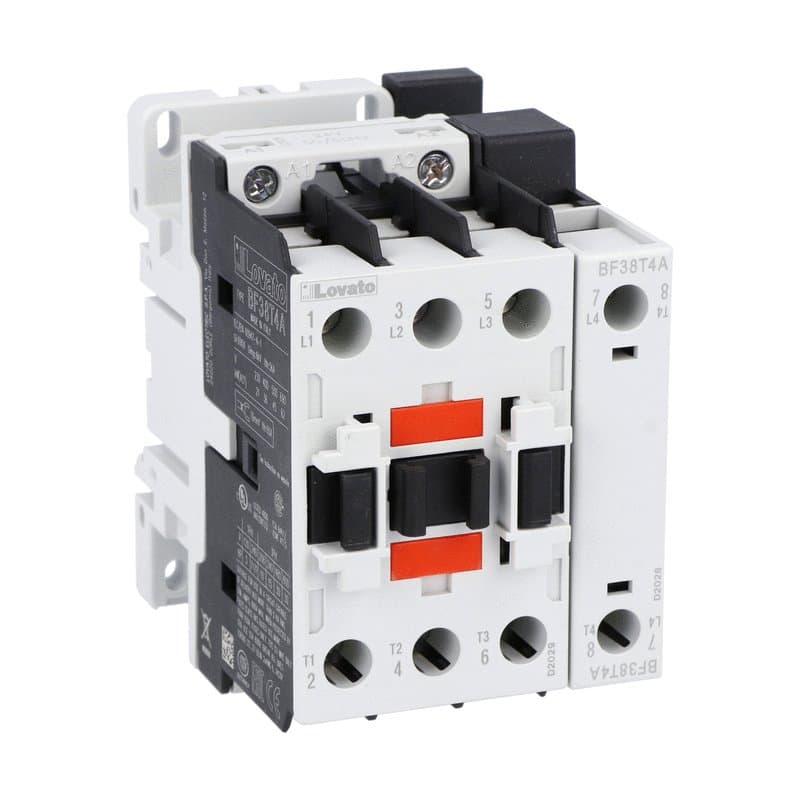 Lovato Electric BF38T4A230 BF38T4A230 Lovato - Four-pole contactor, IEC operating current Ith (AC1) = 56A, AC coil 50/60Hz, 230VAC Lovato Electric BF38T4A230 BF38T4A230 Lovato - Four-pole contactor, IEC operating current Ith (AC1) = 56A, AC coil 50/60Hz, 230VAC