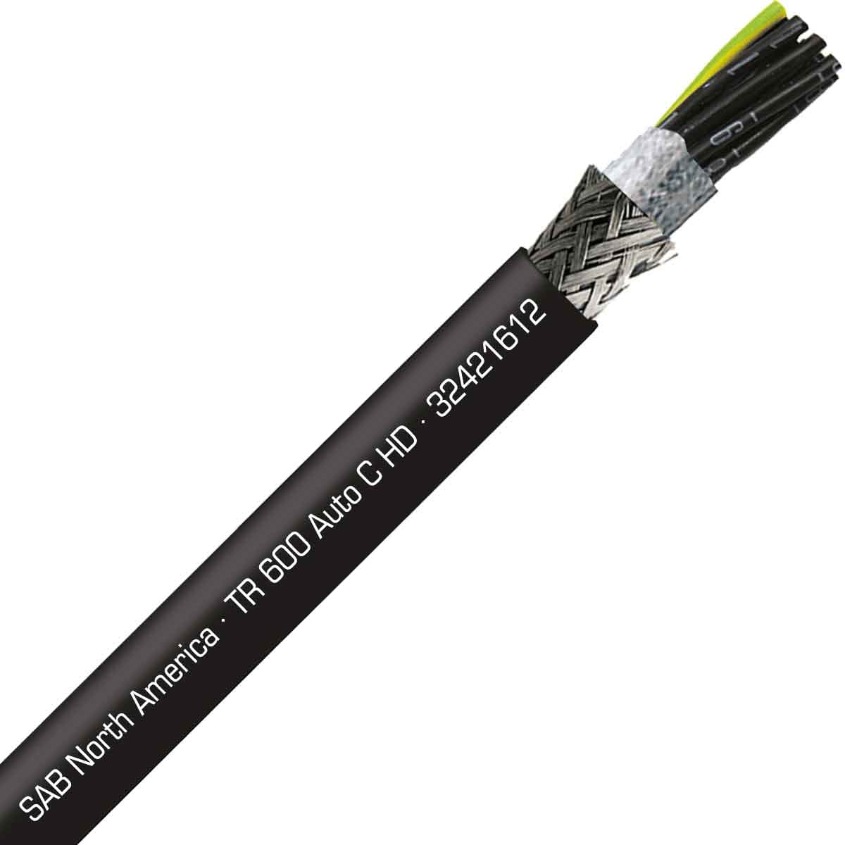 SAB 32421612 TR 600 Auto C HD - 16 AWG/12c, shielded continuous flex exposed run TPE tray cable, UL, CSA, CE, RoHS SAB 32421612 TR 600 Auto C HD - 16 AWG/12c, shielded continuous flex exposed run TPE tray cable, UL, CSA, CE, RoHS