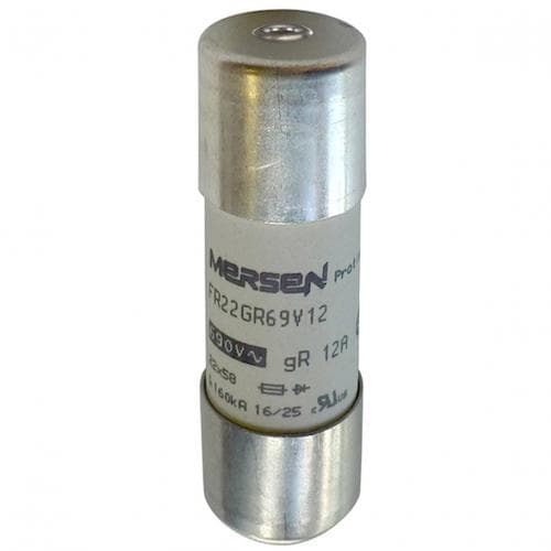 Mersen W1018620 W1018620 Mersen - High-Speed Cylindrical Fuse Protistor® Size 22x58 gR 690VAC IEC 12A With Striker Mersen W1018620 W1018620 Mersen - High-Speed Cylindrical Fuse Protistor® Size 22x58 gR 690VAC IEC 12A With Striker