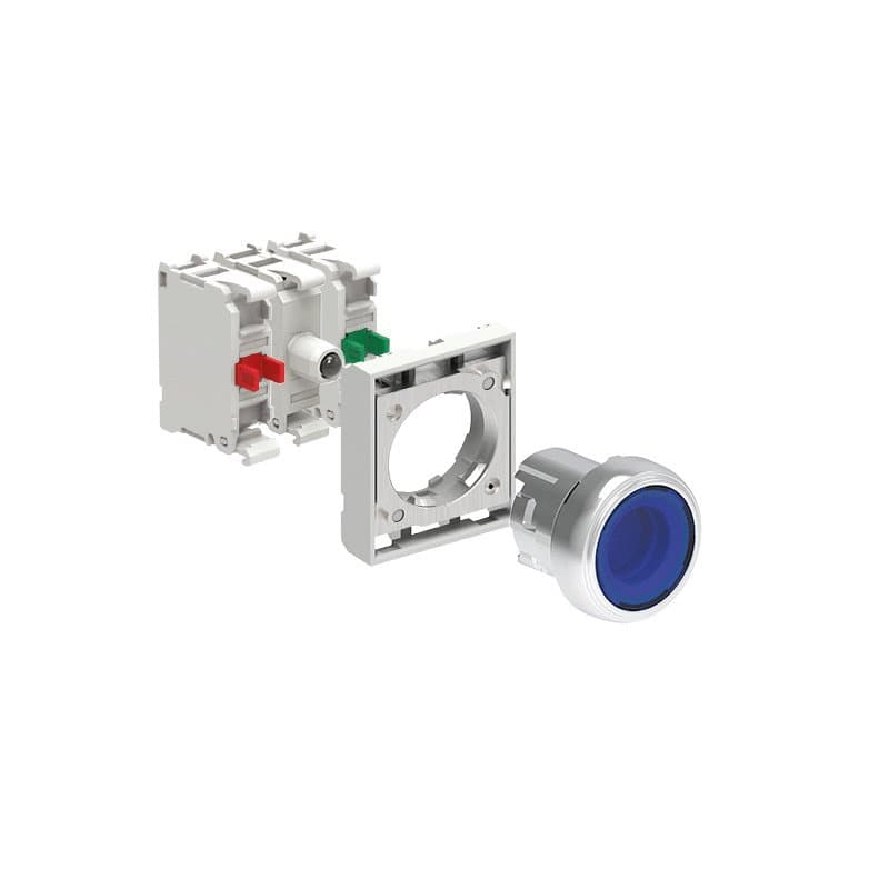 Lovato Electric LPSBL106K11PB6 LPSBL106K11PB6 Lovato - KIT metal illuminated button actuator, spring return, flush, blue with mounting adapter and 2 contact elements, 1NO+1NC. Screw termination. LED integrated lamp-holder, steady light, 12...30VAC/DC Lovato Electric LPSBL106K11PB6 LPSBL106K11PB6 Lovato - KIT metal illuminated button actuator, spring return, flush, blue with mounting adapter and 2 contact elements, 1NO+1NC. Screw termination. LED integrated lamp-holder, steady light, 12...30VAC/DC