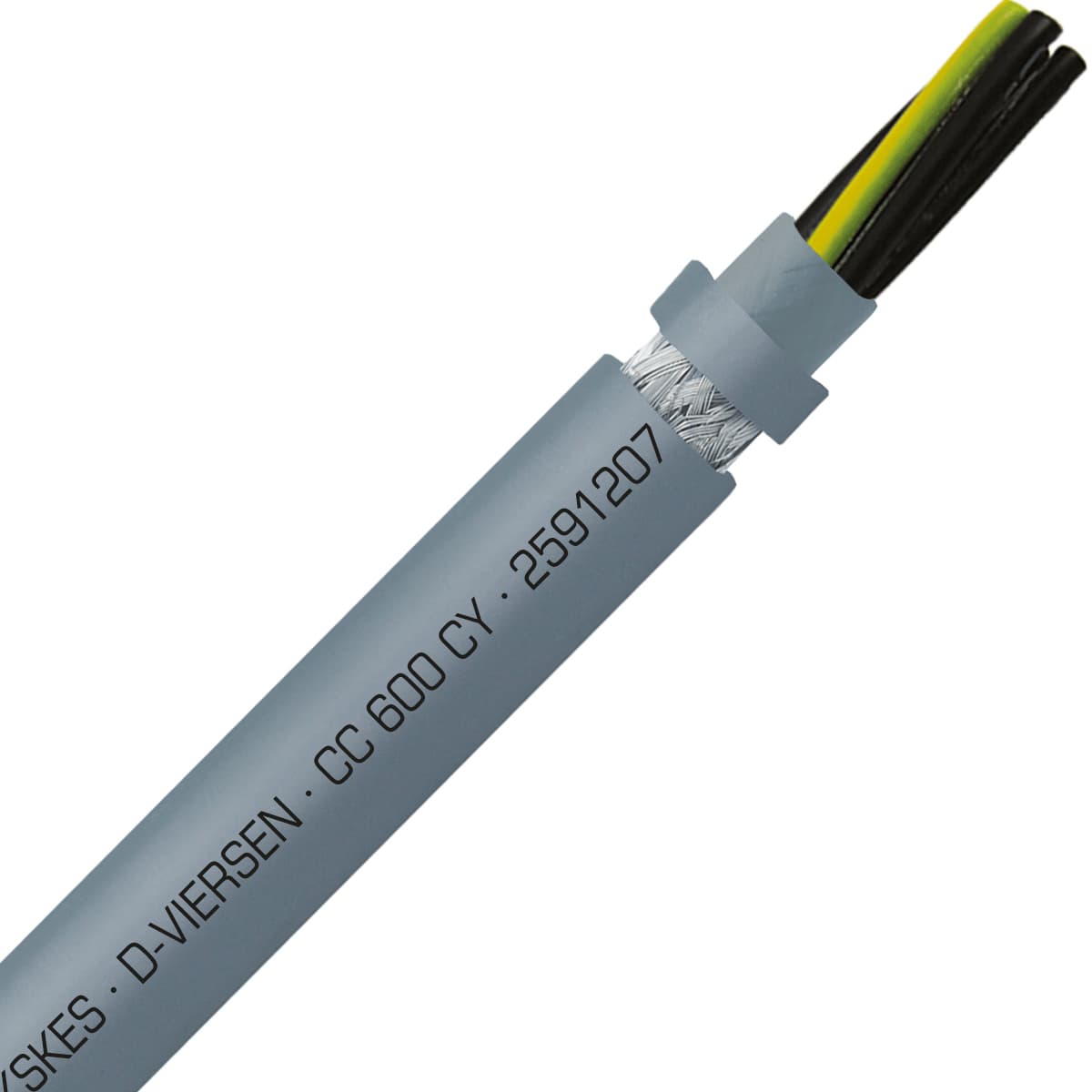 SAB 2591207 CC 600 CY - 12 AWG/7c, shielded oil resistant PVC flexible control cable, 600V, UL, CSA, VDE, CE, RoHS SAB 2591207 CC 600 CY - 12 AWG/7c, shielded oil resistant PVC flexible control cable, 600V, UL, CSA, VDE, CE, RoHS