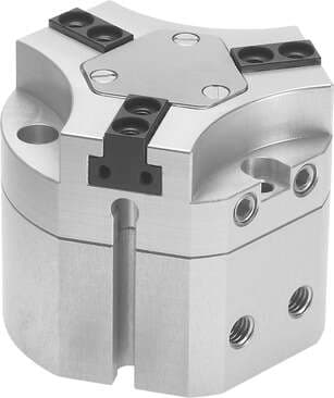 Festo 540871 three-point gripper HGDT-63-A Sturdy, can be used as internal and external gripper, for position sensing. Size: 63, Stroke per gripper jaw: 10 mm, Max. replacement accuracy: <: 0,2 mm, Max. angular gripper jaw backlash ax,ay: <: 0,1 deg, Max. gripper ja Festo 540871 three-point gripper HGDT-63-A Sturdy, can be used as internal and external gripper, for position sensing. Size: 63, Stroke per gripper jaw: 10 mm, Max. replacement accuracy: <: 0,2 mm, Max. angular gripper jaw backlash ax,ay: <: 0,1 deg, Max. gripper ja