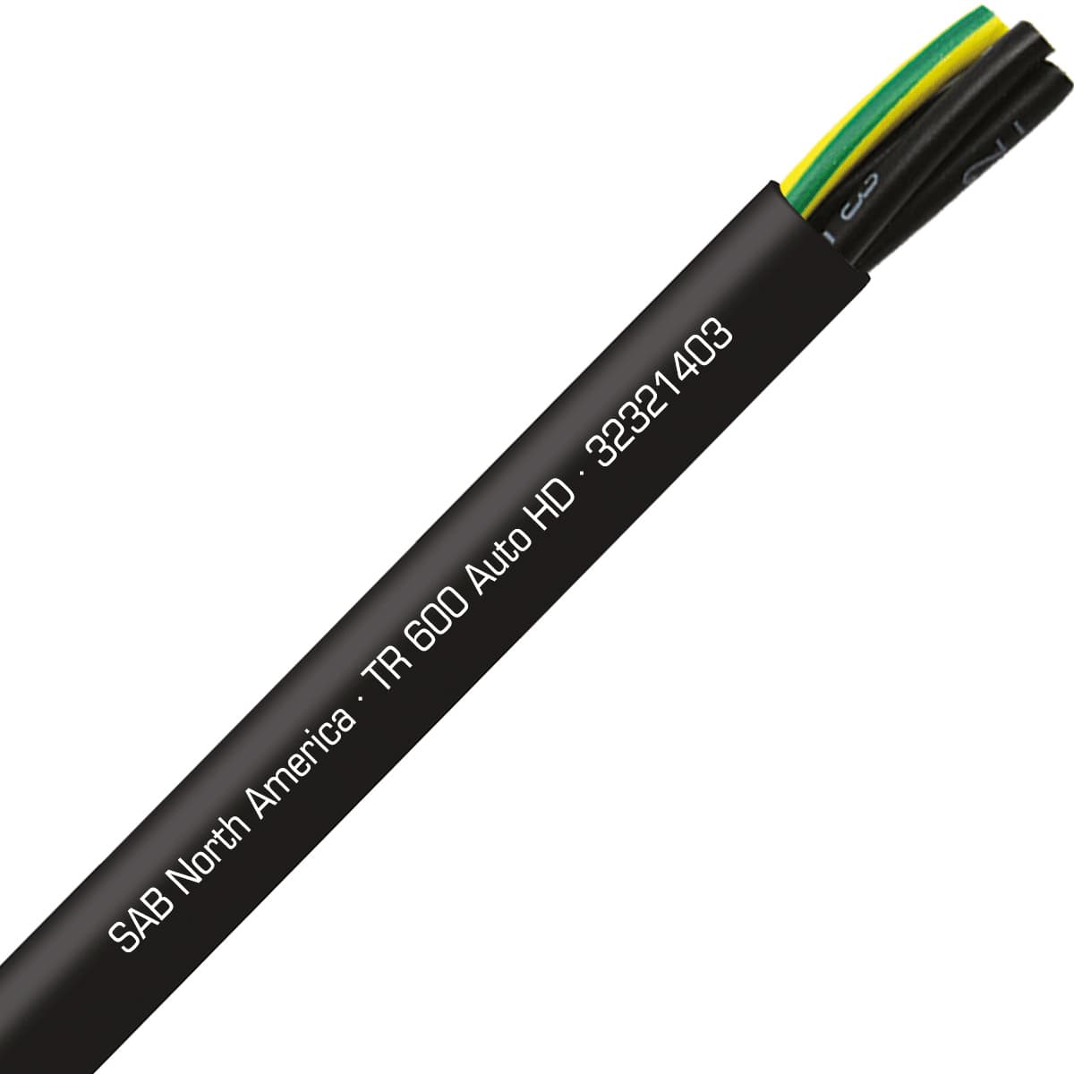 SAB 32321403 TR 600 Auto HD - 14 AWG/3c, continuous flex exposed run TPE tray cable, UL, CSA, CE, RoHS SAB 32321403 TR 600 Auto HD - 14 AWG/3c, continuous flex exposed run TPE tray cable, UL, CSA, CE, RoHS