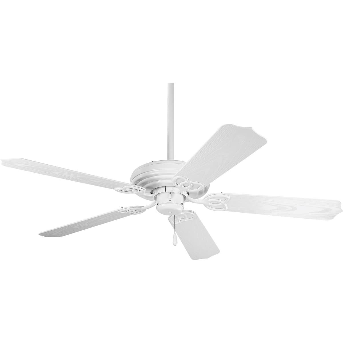 Hubbell P2502-30 52" indoor/outdoor patio fan from AirPro. This fan includes 5 White blades with ABS all-weather material, White finish, and 15 year limited warranty. Powerful AirPro motor features 3-speed control that can also be reversed to provide year-round comfort. Q Hubbell P2502-30 52" indoor/outdoor patio fan from AirPro. This fan includes 5 White blades with ABS all-weather material, White finish, and 15 year limited warranty. Powerful AirPro motor features 3-speed control that can also be reversed to provide year-round comfort. Q