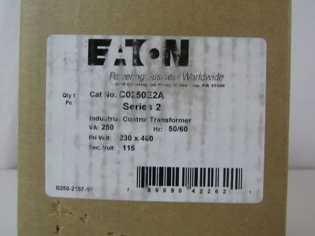 C0250E2A Part Image. Manufactured by Eaton.