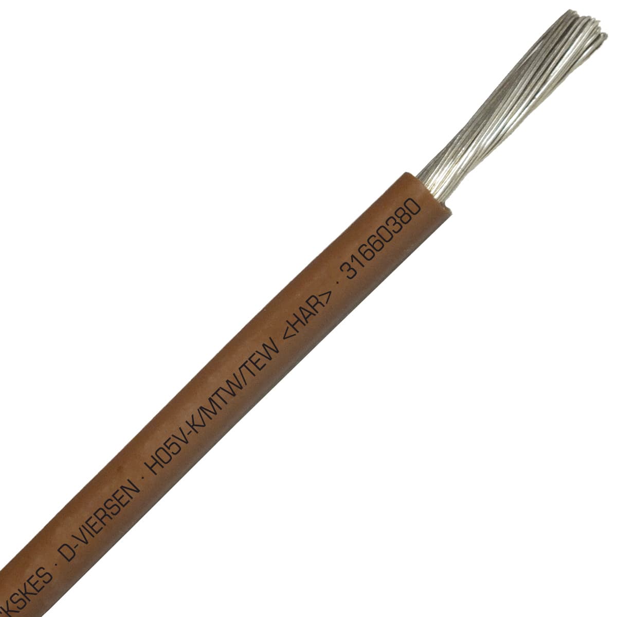SAB 31660380 H05V-K/MTW/TEW- (HAR/UL/CSA/CE) - 18 AWG hook-up wire, Brown SAB 31660380 H05V-K/MTW/TEW- (HAR/UL/CSA/CE) - 18 AWG hook-up wire, Brown