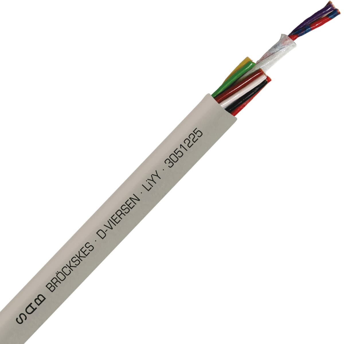 SAB 3051225 LiYY - 24 AWG/12c, multi-conductor signal and control PVC cable with DIN color code SAB 3051225 LiYY - 24 AWG/12c, multi-conductor signal and control PVC cable with DIN color code