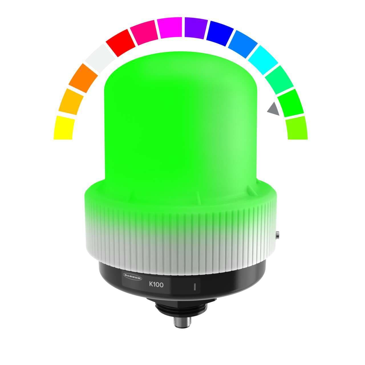Banner K100PLRGB7Q Banner K100PLRGB7Q - K100 Pro Indicator: RGB Beacon; 12-48 V dc; Polycarbonate; IP66, IP69K; Multicolor; 5-pin M12 Integral QD Banner K100PLRGB7Q Banner K100PLRGB7Q - K100 Pro Indicator: RGB Beacon; 12-48 V dc; Polycarbonate; IP66, IP69K; Multicolor; 5-pin M12 Integral QD
