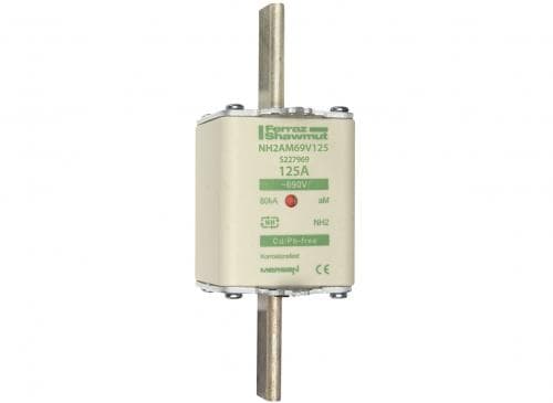 Mersen S227969 NH fuse-link aM, 690VAC, size 2, 125A double indicator/live tags Mersen S227969 NH fuse-link aM, 690VAC, size 2, 125A double indicator/live tags