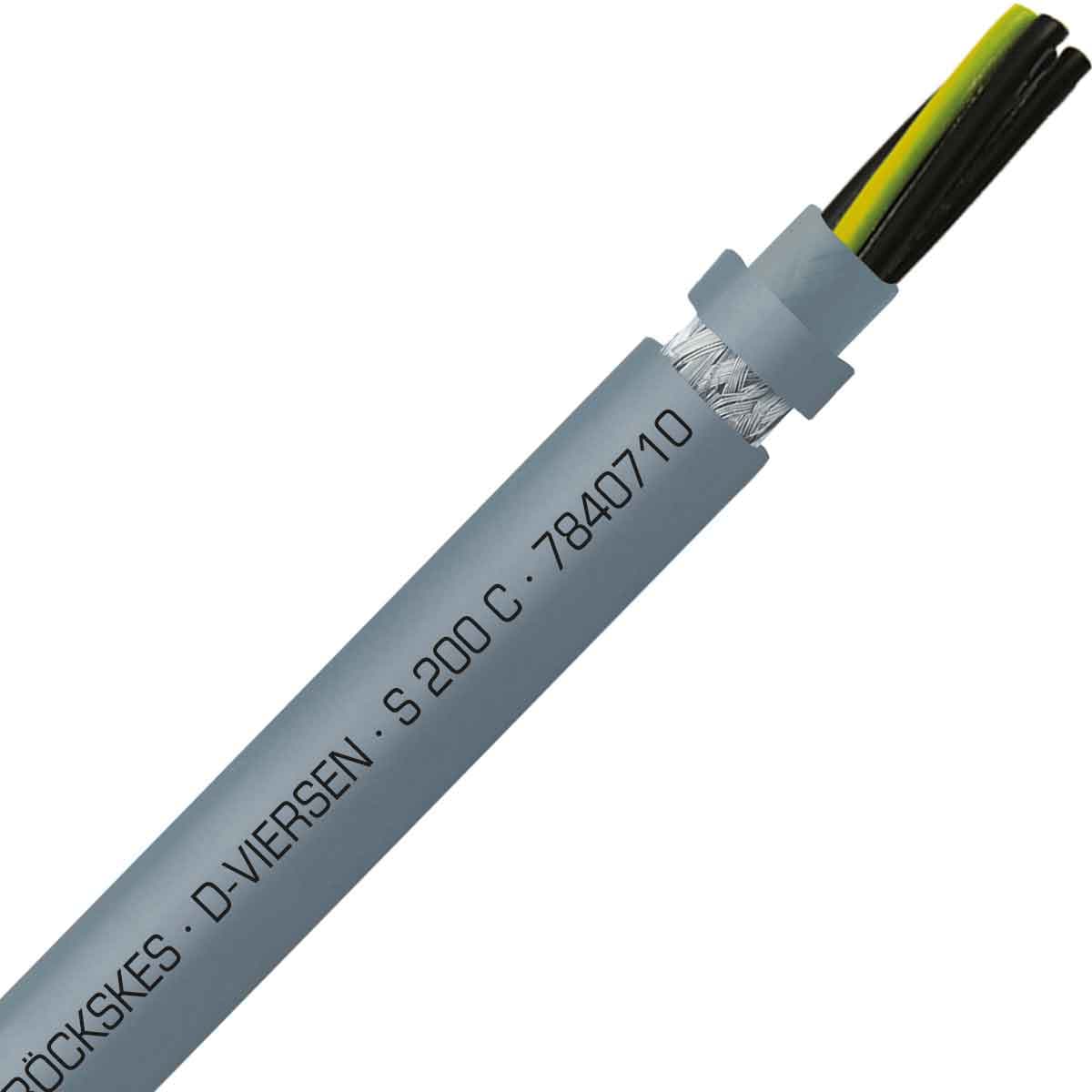 SAB 7840710 S 200 C - 18 AWG/7c, shielded halogen free continuous flex oil resistant control cable, CE, RoHS SAB 7840710 S 200 C - 18 AWG/7c, shielded halogen free continuous flex oil resistant control cable, CE, RoHS
