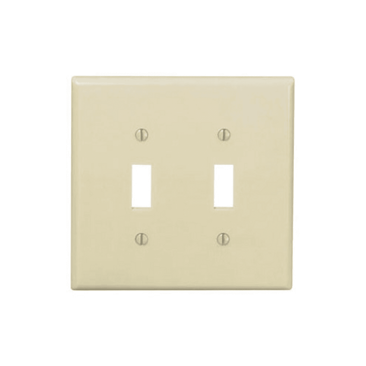 Leviton PJ2-T 4.94" x 0.255" x 4.875", 2-Gang, Toggle Switch, Light Almond, Thermoplastic Nylon, Midway" Leviton PJ2-T 4.94" x 0.255" x 4.875", 2-Gang, Toggle Switch, Light Almond, Thermoplastic Nylon, Midway"