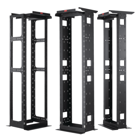 Hoffman M9632B51 MaxRack Open Frame System, 98.13x24.00x41.75, Black, Aluminum Hoffman M9632B51 MaxRack Open Frame System, 98.13x24.00x41.75, Black, Aluminum