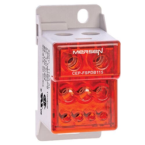 Mersen CEP-FSPDB115 CEP-FSPDB115 Mersen Compact PDB 600V 90A - 115A Tin-plated Aluminum 1-Pole 2 - 4 + 3 openings; #2 - #14 --- #8-#16 + #4-#15 Mersen CEP-FSPDB115 CEP-FSPDB115 Mersen Compact PDB 600V 90A - 115A Tin-plated Aluminum 1-Pole 2 - 4 + 3 openings; #2 - #14 --- #8-#16 + #4-#15