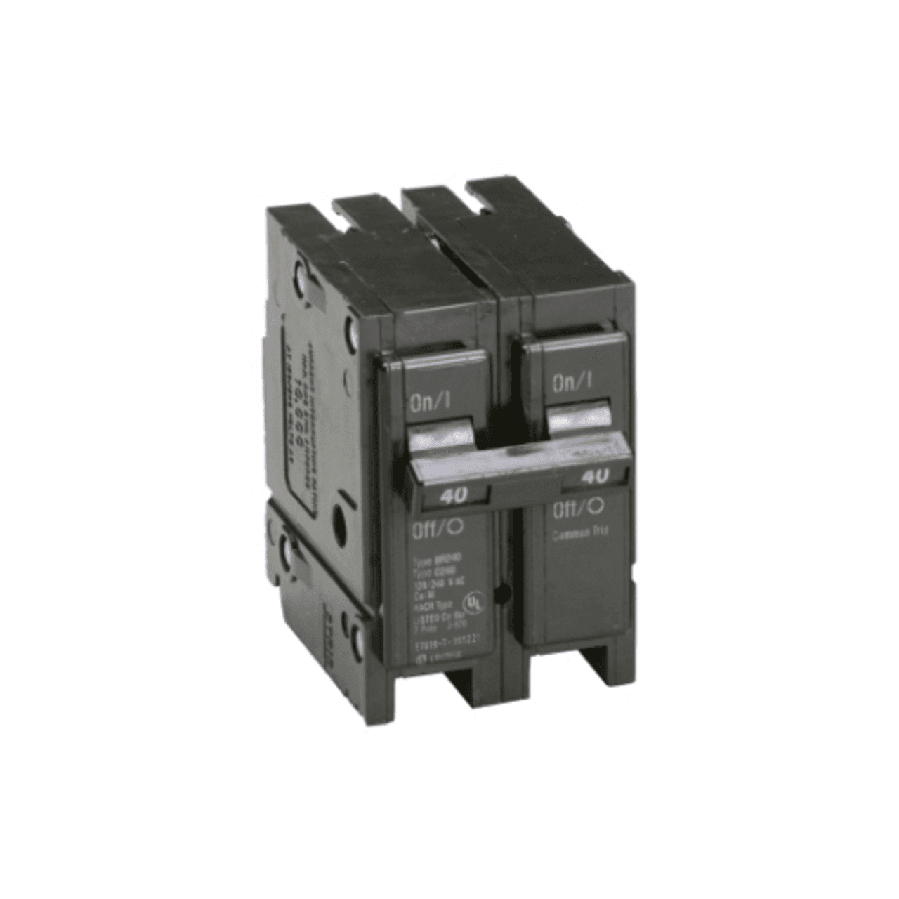 Eaton BR240 BR240 Eaton - Eaton BR Thermal magnetic circuit breaker, Type BR 1-Inch plug-on circuit breaker, 40 A, 10 kAIC, Two-pole, 120/240V, BR, Common breaker trip, #14-4 AWG Cu/Al, Q28, BR, Type BR Loadcenters Eaton BR240 BR240 Eaton - Eaton BR Thermal magnetic circuit breaker, Type BR 1-Inch plug-on circuit breaker, 40 A, 10 kAIC, Two-pole, 120/240V, BR, Common breaker trip, #14-4 AWG Cu/Al, Q28, BR, Type BR Loadcenters