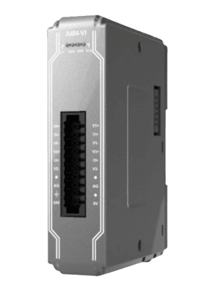 Weintek IR-AI04-VI iR-AI04-VI Weintek - iR Series Remote I/O, with 4 analog inputs (-10 to 10V
-20 to 20mA) Weintek IR-AI04-VI iR-AI04-VI Weintek - iR Series Remote I/O, with 4 analog inputs (-10 to 10V
-20 to 20mA)