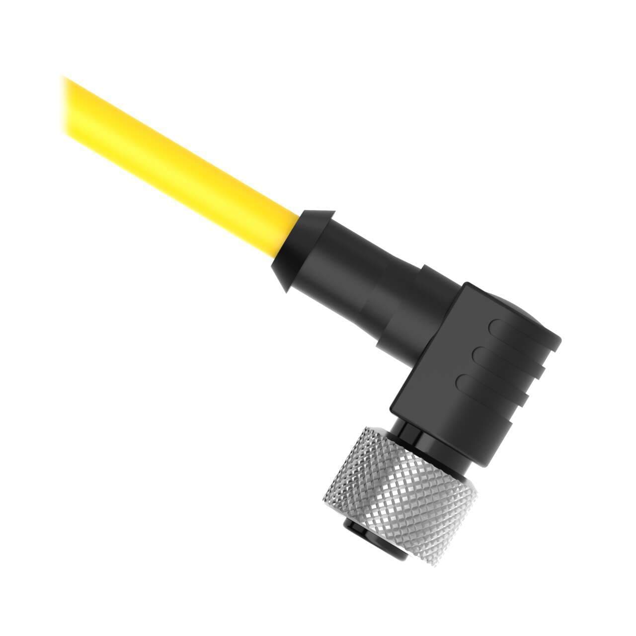 Banner QDE-815DRA Cordset: Single Ended M12; 8-pin Right-Angle Female; 5 m (16.4 ft) 8x22 Yellow PVC Jacket; Nickel-Plated Brass Coupling Nut Banner QDE-815DRA Cordset: Single Ended M12; 8-pin Right-Angle Female; 5 m (16.4 ft) 8x22 Yellow PVC Jacket; Nickel-Plated Brass Coupling Nut