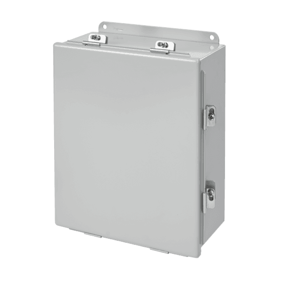 Hoffman A1264CHNF Continuous Hinge with Clamps, Type 4, 12.00x6.00x4.00, Gray, Mild Steel Hoffman A1264CHNF Continuous Hinge with Clamps, Type 4, 12.00x6.00x4.00, Gray, Mild Steel
