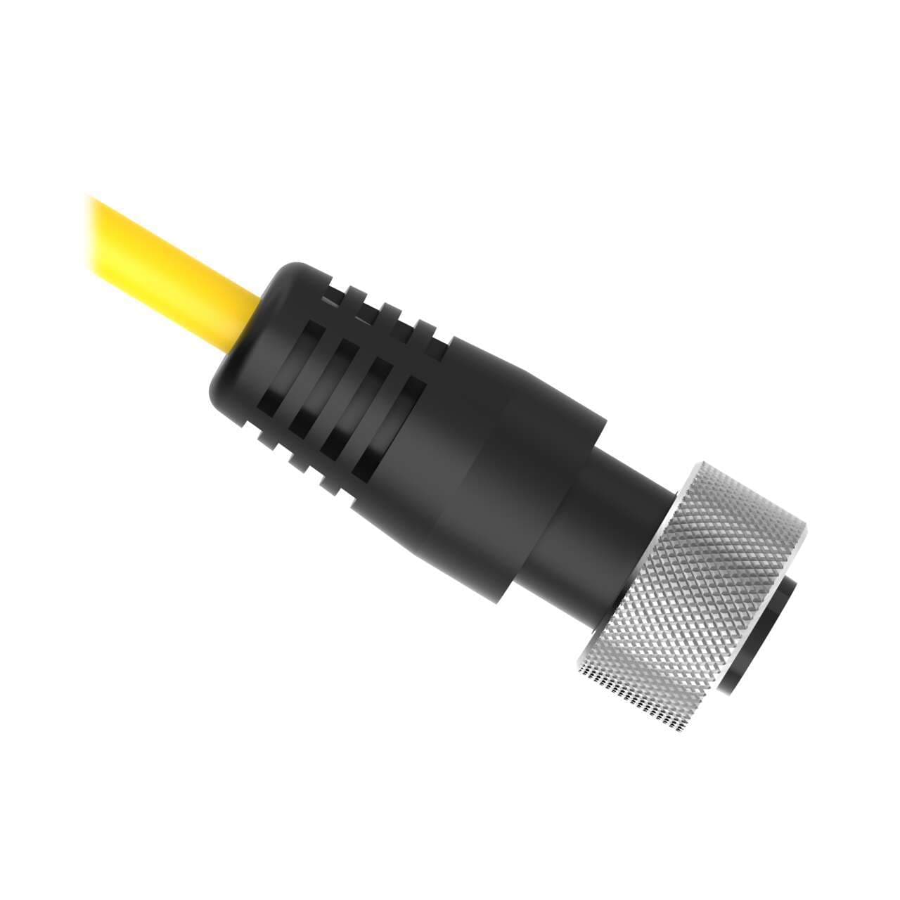 Banner QDC-525C Cordset: Single Ended 1 in; 5-pin Straight Female; 7.62 m 4x20 PVC Yellow Shielded; PVC Black; Nickel-Plated Brass Coupling Nut Banner QDC-525C Cordset: Single Ended 1 in; 5-pin Straight Female; 7.62 m 4x20 PVC Yellow Shielded; PVC Black; Nickel-Plated Brass Coupling Nut