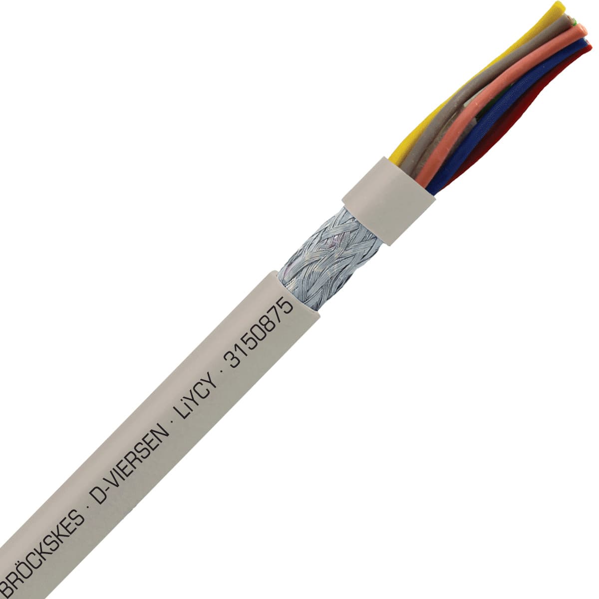 SAB 3150875 LiYCY - 19 AWG/8c, shielded multi-conductor signal and control PVC cable with DIN color code SAB 3150875 LiYCY - 19 AWG/8c, shielded multi-conductor signal and control PVC cable with DIN color code