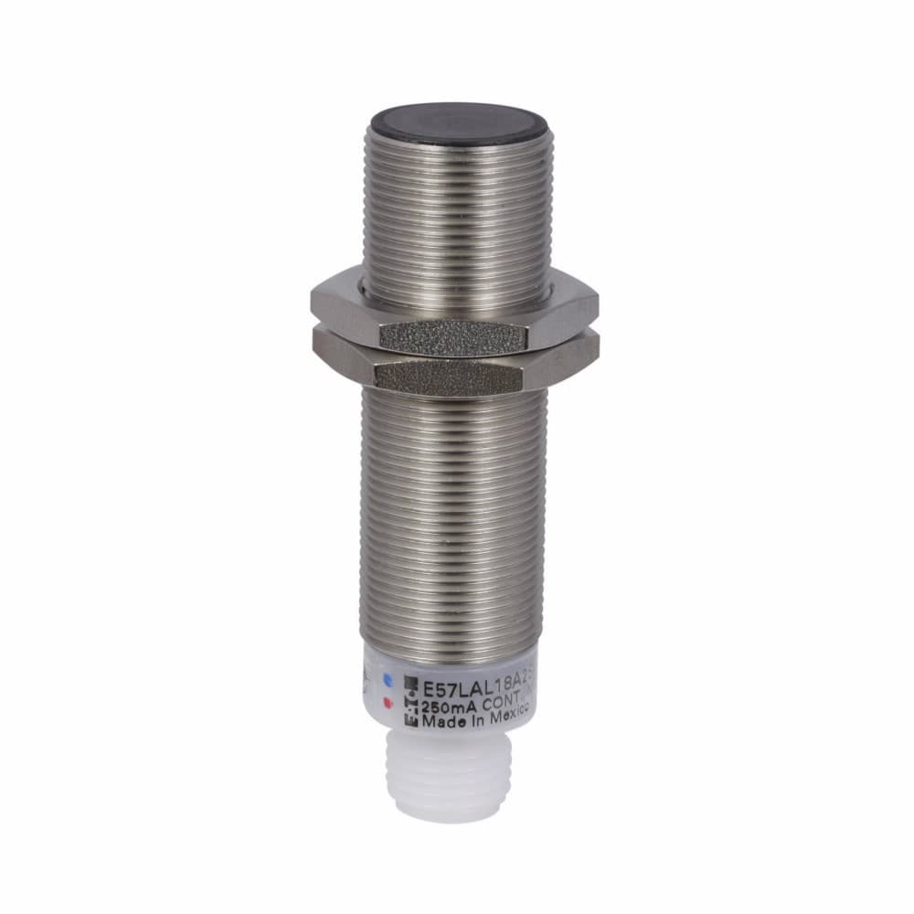 Eaton E57LAL18A2SA E57LAL18A2SA Eaton - Premium+ Inductive Proximity Sensor, E57, Straight, 18 mm, Shielded, 360° viewable LED, Dual key micro, 250 mA at 250V, 3 pin, <3% sensing range, 2-wire AC, NO, 20-250V Eaton E57LAL18A2SA E57LAL18A2SA Eaton - Premium+ Inductive Proximity Sensor, E57, Straight, 18 mm, Shielded, 360° viewable LED, Dual key micro, 250 mA at 250V, 3 pin, <3% sensing range, 2-wire AC, NO, 20-250V