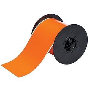 Brady Corp B30C-4000-595-OR Label; Orange Color; 100FT Nominal Length; Vinyl Film with Permanent Adhesive Material; 4" Nominal Width; For Used With BBP31, BBP33, BBP35 and BBP37 Brady Corp B30C-4000-595-OR Label; Orange Color; 100FT Nominal Length; Vinyl Film with Permanent Adhesive Material; 4" Nominal Width; For Used With BBP31, BBP33, BBP35 and BBP37