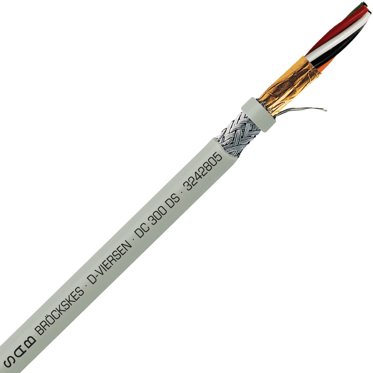 SAB 3242805 DC 300 DS - 28 AWG/5c, multi-conductor double shielded PVC signal and control cable, AWM SAB 3242805 DC 300 DS - 28 AWG/5c, multi-conductor double shielded PVC signal and control cable, AWM