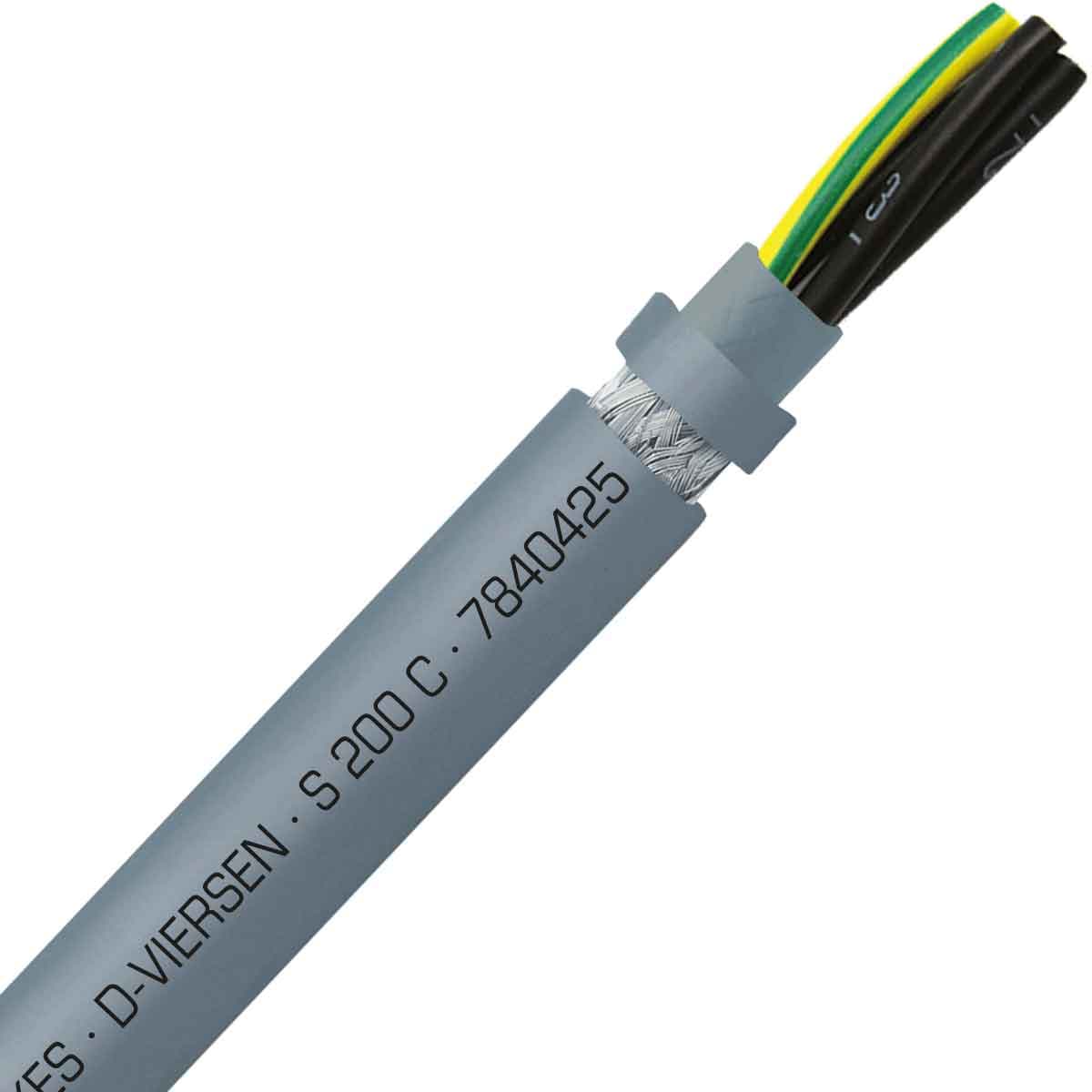 SAB 7840425 S 200 C - 14 AWG/4c, shielded halogen free continuous flex oil resistant control cable, CE, RoHS SAB 7840425 S 200 C - 14 AWG/4c, shielded halogen free continuous flex oil resistant control cable, CE, RoHS