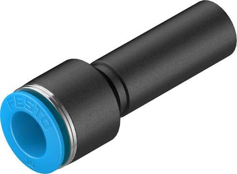 Festo 153044 push-in connector QS-12H-10 with push-in sleeve. Size: Standard, Nominal size: 6,3 mm, Assembly position: Any, Container size: 10, Design structure: Push/pull principle Festo 153044 push-in connector QS-12H-10 with push-in sleeve. Size: Standard, Nominal size: 6,3 mm, Assembly position: Any, Container size: 10, Design structure: Push/pull principle
