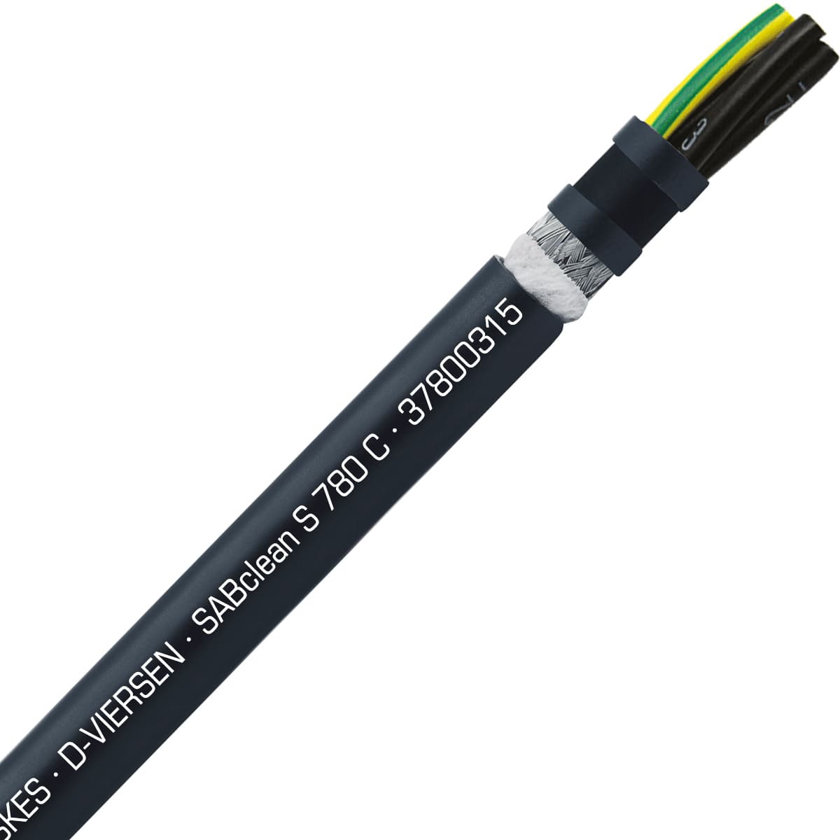 SAB 37800315 SABclean S 780 C - 16 AWG/3c, continuous flex shielded control cable, CE, RoHS SAB 37800315 SABclean S 780 C - 16 AWG/3c, continuous flex shielded control cable, CE, RoHS