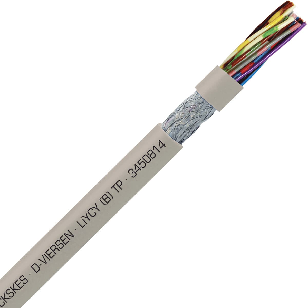 SAB 3450814 LiYCY (B) TP - 26 AWG/8pr, shielded multi-paired signal and control PVC cable with DIN color code SAB 3450814 LiYCY (B) TP - 26 AWG/8pr, shielded multi-paired signal and control PVC cable with DIN color code