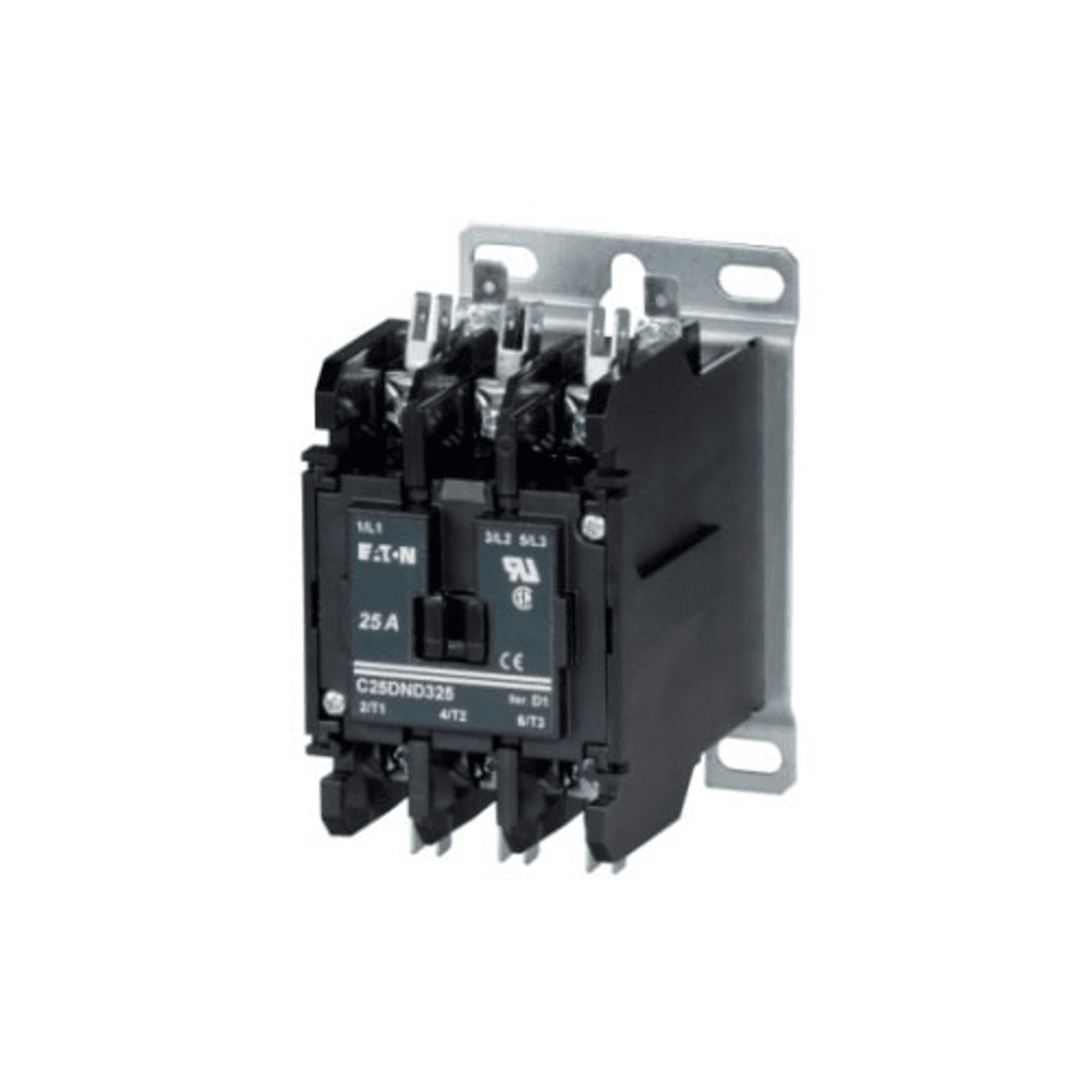 Eaton C25DND230B C25DND230B Eaton - Eaton definite purpose contactor, Quick, 30A, 208-240 Vac at 50/60 Hz, Open with metal mounting plate, 15-50A, two- or three-pole30A, Contactor, Two-pole, Global ratings, Screw/pressure plate and quick connect terminals (side-by-side) Eaton C25DND230B C25DND230B Eaton - Eaton definite purpose contactor, Quick, 30A, 208-240 Vac at 50/60 Hz, Open with metal mounting plate, 15-50A, two- or three-pole30A, Contactor, Two-pole, Global ratings, Screw/pressure plate and quick connect terminals (side-by-side)