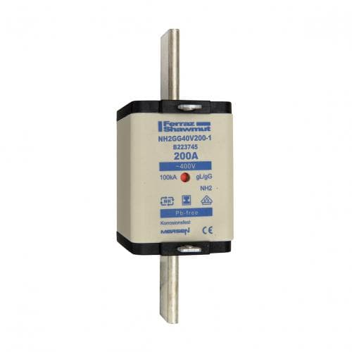 Mersen B223745 NH fuse-link gG, 400VAC, size 2, 200A double indicator/insulated tags Mersen B223745 NH fuse-link gG, 400VAC, size 2, 200A double indicator/insulated tags
