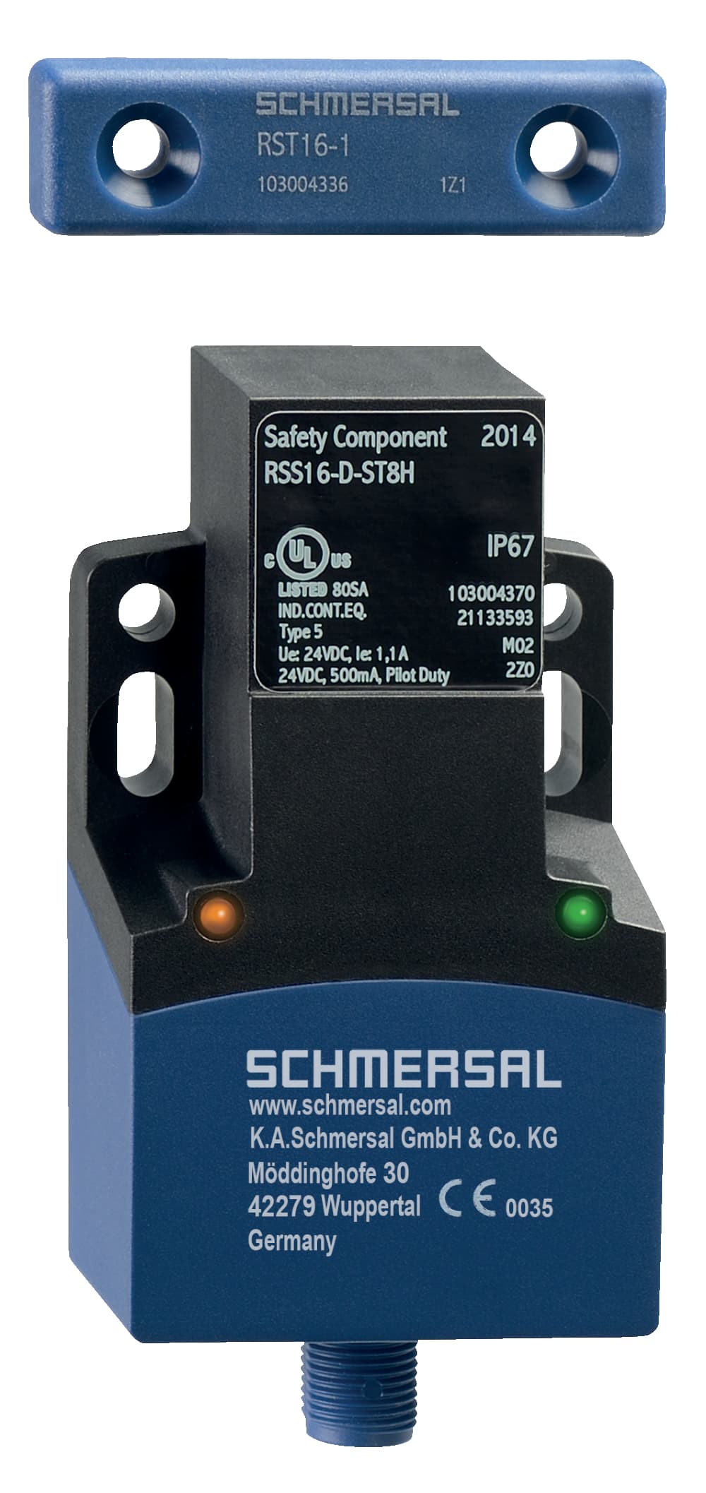 Schmersal RSS16-I2-D-CC RSS16-I2-D-CC Schmersal - Safety sensors; Electronic safety sensors; Repeated individual coding with RFID technology; Coding level "High" according to ISO 14119; Spring pulley connection; Series-wiring unlimited; without latching; Repeated individual coding with RFID technology; T Schmersal RSS16-I2-D-CC RSS16-I2-D-CC Schmersal - Safety sensors; Electronic safety sensors; Repeated individual coding with RFID technology; Coding level "High" according to ISO 14119; Spring pulley connection; Series-wiring unlimited; without latching; Repeated individual coding with RFID technology; T