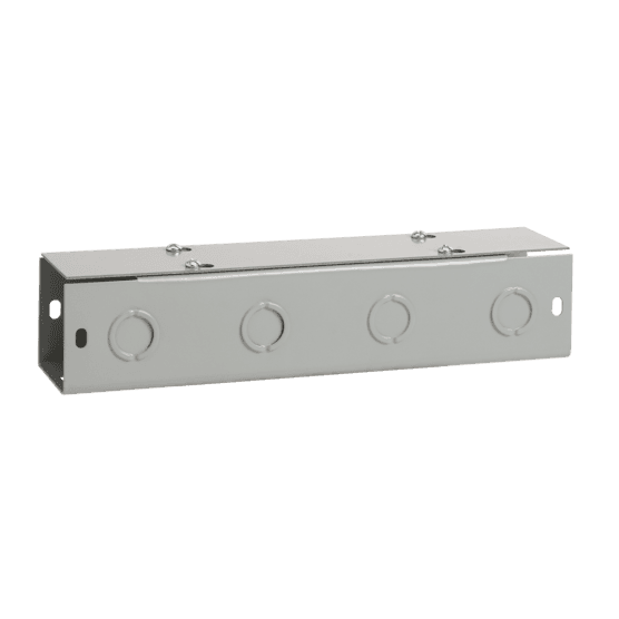 Hoffman F1212T148GVPWK Straight Section, Lay-in Flat-Cover, Type 1, 12.00x12.00x48.00, Gray, Steel, With KOs Hoffman F1212T148GVPWK Straight Section, Lay-in Flat-Cover, Type 1, 12.00x12.00x48.00, Gray, Steel, With KOs