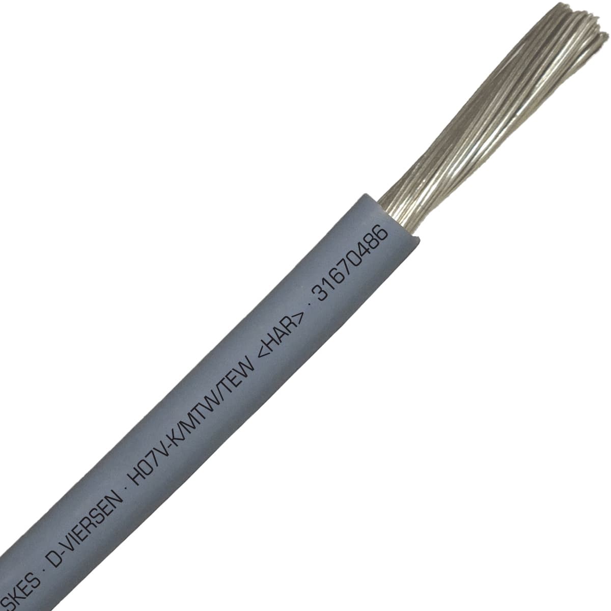 SAB 31670486 H07V-K/MTW/TEW- (HAR/UL/CSA/CE) - 12 AWG hook-up wire, Gray SAB 31670486 H07V-K/MTW/TEW- (HAR/UL/CSA/CE) - 12 AWG hook-up wire, Gray