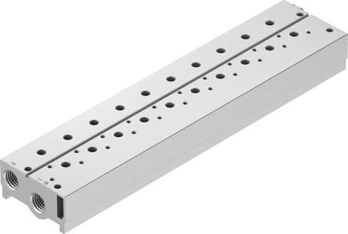Festo 8026314 manifold block VABM-B10-25S-N38-10-P3 Grid dimension: 27,5 mm, Assembly position: Any, Max. number of valve positions: 10, Corrosion resistance classification CRC: 2 - Moderate corrosion stress, Product weight: 1321 g Festo 8026314 manifold block VABM-B10-25S-N38-10-P3 Grid dimension: 27,5 mm, Assembly position: Any, Max. number of valve positions: 10, Corrosion resistance classification CRC: 2 - Moderate corrosion stress, Product weight: 1321 g