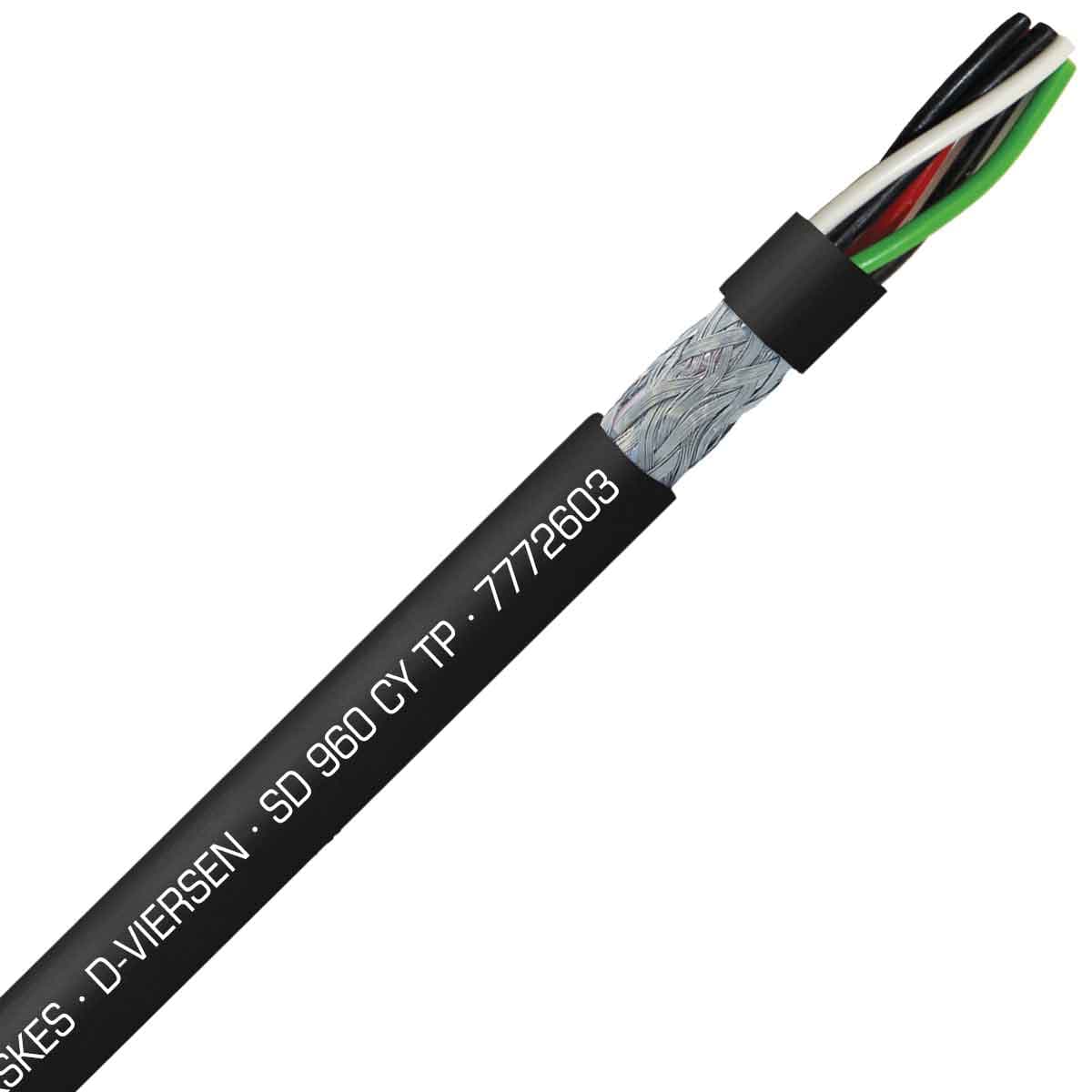 SAB 7772603 S 960 CY TP - 26 AWG/3pr, shielded oil resistant continuous flex PVC paired data cable, UL, CE, RoHS SAB 7772603 S 960 CY TP - 26 AWG/3pr, shielded oil resistant continuous flex PVC paired data cable, UL, CE, RoHS