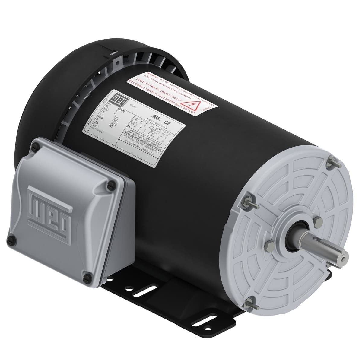 WEG 12676245 Rolled Steel Standard Efficiency 2 HP 2P 56H 3Ph 230/460//190-220/380-415 V 60 Hz IC411 - TEFC - Foot-mounted WEG 12676245 Rolled Steel Standard Efficiency 2 HP 2P 56H 3Ph 230/460//190-220/380-415 V 60 Hz IC411 - TEFC - Foot-mounted
