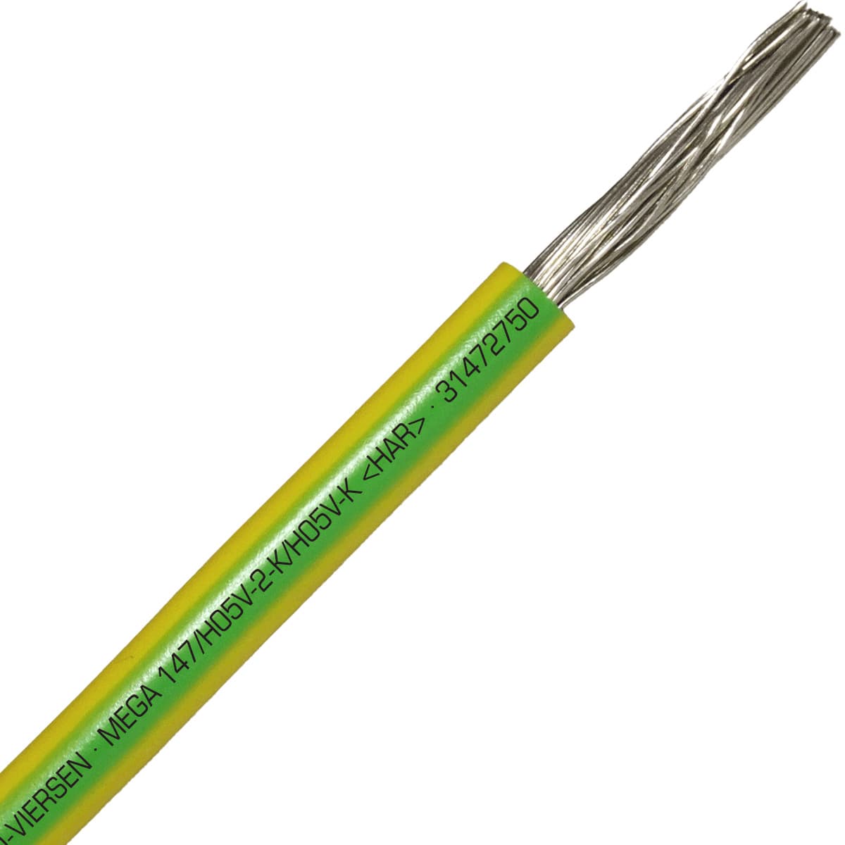 SAB 31472750 MEGA 147/H05V2-K/H05V-K (HAR/UL/CSA/CE) - 20 AWG hook-up wire, Green/Yellow SAB 31472750 MEGA 147/H05V2-K/H05V-K (HAR/UL/CSA/CE) - 20 AWG hook-up wire, Green/Yellow