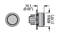 Lovato Electric LPSXB3 LPSXB3 Lovato - Shrouded spring return actuator with no cap or lens for dia: 22mm metal actuators Lovato Electric LPSXB3 LPSXB3 Lovato - Shrouded spring return actuator with no cap or lens for dia: 22mm metal actuators