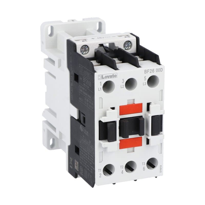 Lovato Electric BF2600D048 BF2600D048 Lovato - Three-pole contactor, IEC operating current Ie (AC3) = 26A, DC coil, 48VDC Lovato Electric BF2600D048 BF2600D048 Lovato - Three-pole contactor, IEC operating current Ie (AC3) = 26A, DC coil, 48VDC